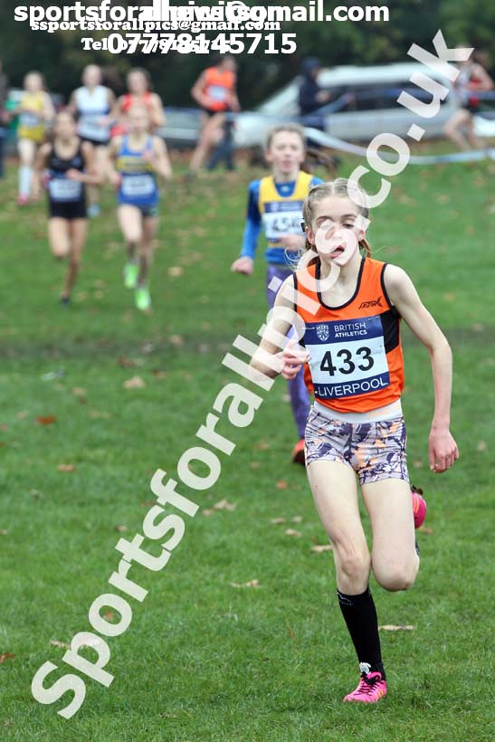 Girls under-15s British Athletics Liverpool Cross Challenge, Sefton Park, Liverpool. Photo:  David T. Hewitson/Sports for All Pics
